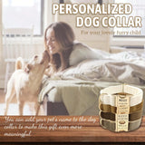 Coleira de cachorro personalizada de veludo, gravura de nome personalizado, etiqueta de identificação de número de telefone, coleiras ajustáveis macias e confortáveis para pequenas e médias, 1 peça