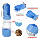 Garrafa de Água Portátil para Cães com Recipiente para Comida, Dispensador de Água 2 em 1 para Viagens, para Cães Pequenos e Grandes, Gatos, Labradores, Tigelas para Beber